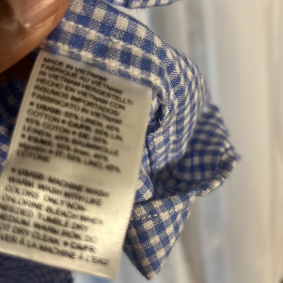 Romi Basha Lana Shirt Women’s Large Picnic Pattern Bandana Trim - Picture 7 of 11